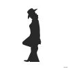 Leaning Cowgirl Silhouette Life-Size Cardboard Stand-Up