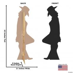 Leaning Cowgirl Silhouette Life-Size Cardboard Stand-Up -DIY Photo Booth Sales Shop leaning cowgirl silhouette life size cardboard stand up13960087 a01