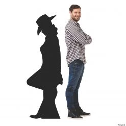 Leaning Cowgirl Silhouette Life-Size Cardboard Stand-Up -DIY Photo Booth Sales Shop leaning cowgirl silhouette life size cardboard stand up13960087 a02
