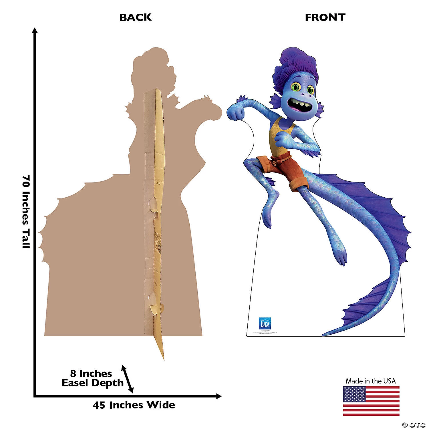 Lifesize Disney/Pixar’s Luca Alberto Sea Monster Cardboard Stand-Up 4 Lifesize Disney/Pixar’s Luca Alberto Sea Monster Cardboard Stand-Up - Image 2