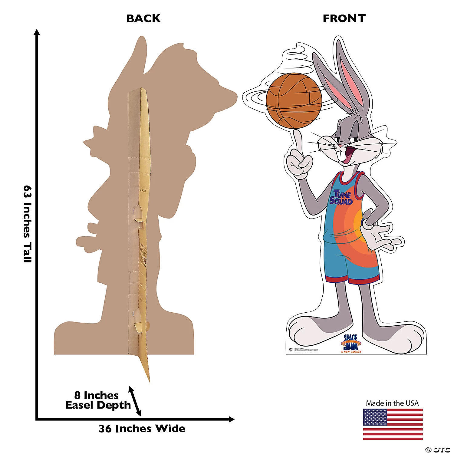 Lifesize Space Jam: A New Legacy Bugs Bunny Cardboard Stand-Up 4 Lifesize Space Jam: A New Legacy Bugs Bunny Cardboard Stand-Up - Image 2