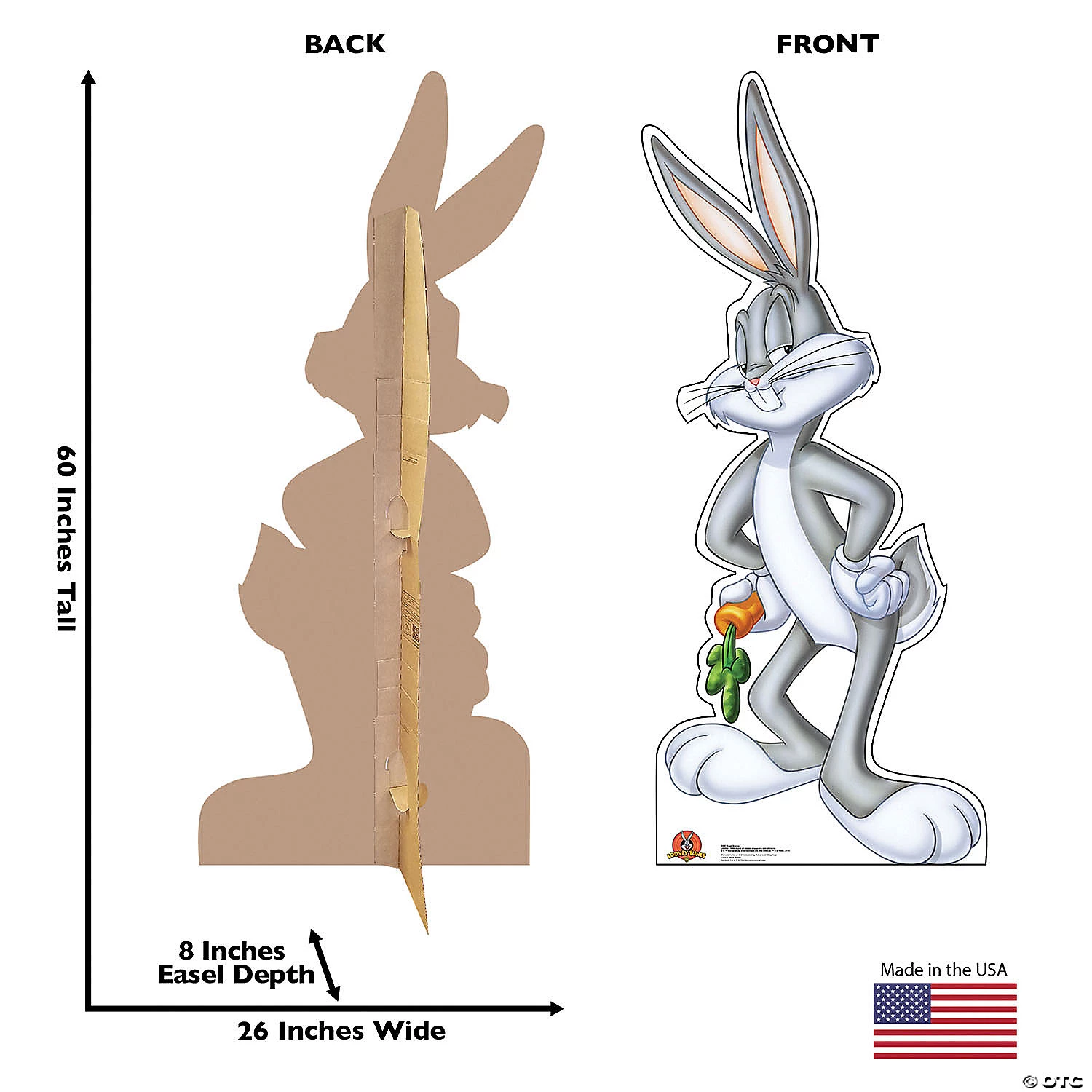 Looney Tunes Bugs Bunny Life-Size Cardboard Stand-Up 5 Looney Tunes Bugs Bunny Life-Size Cardboard Stand-Up - Image 3