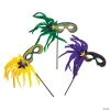 Mardi Gras Feather Masks- 12 Pc.