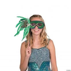 Mardi Gras Feather Masks- 12 Pc. -DIY Photo Booth Sales Shop mardi gras feather masks 12 pc 31 31 p a01