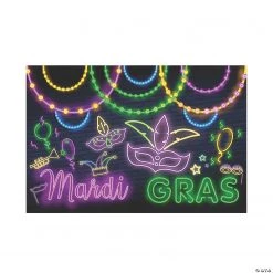 Mardi Gras Glow Backdrop - 3 Pc.