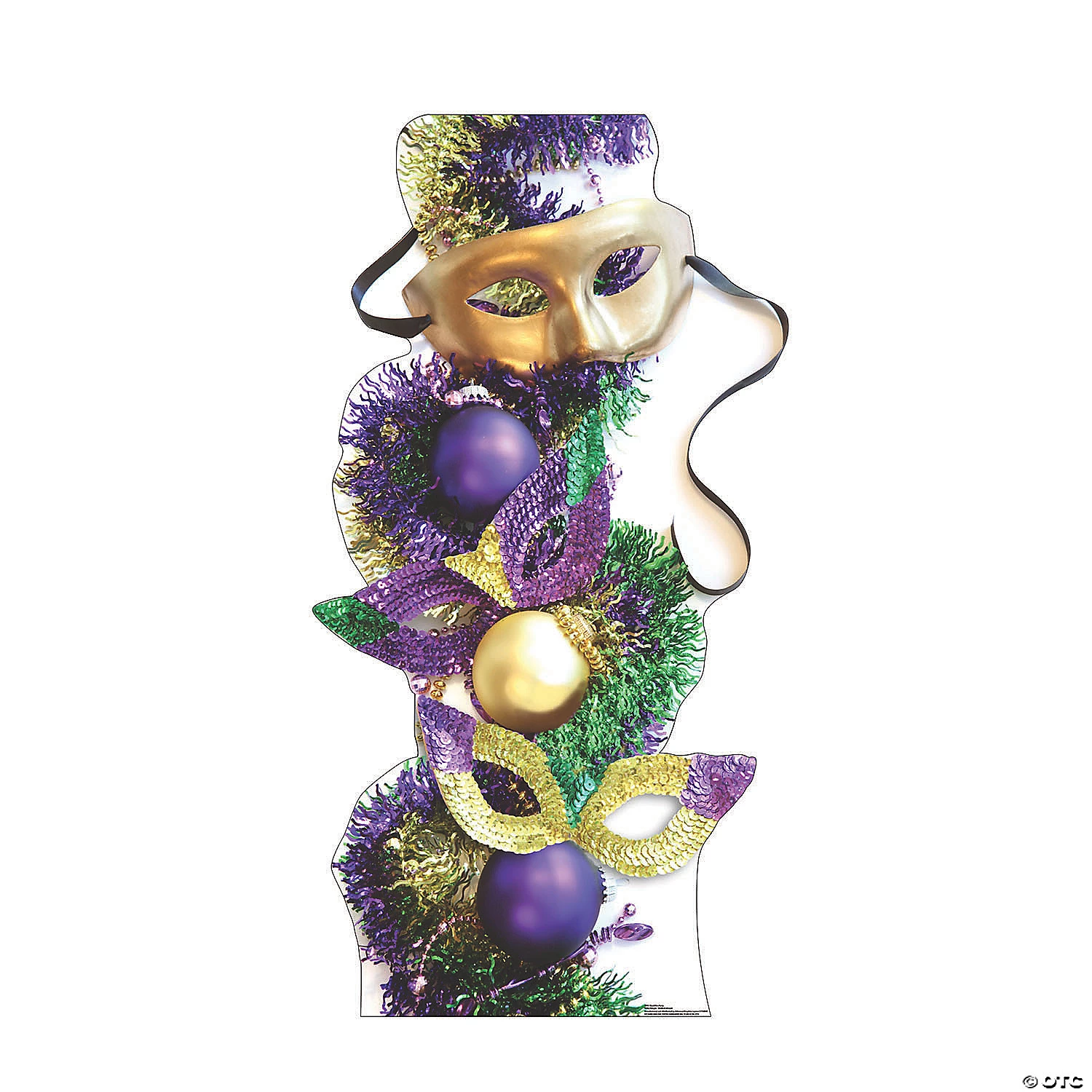 Mardi Gras Party Masks Cardboard Stand-Up 3 Mardi Gras Party Masks Cardboard Stand-Up