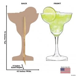 Margarita Glass Cardboard Stand-Up -DIY Photo Booth Sales Shop margarita glass cardboard stand up13965901 a01