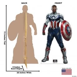 Marvel: The Falcon and the Winter Soldier™ Falcon Captain America Lifesize Cardboard Stand-Up -DIY Photo Booth Sales Shop marvel the falcon and the winter soldier falcon captain america lifesize cardboard stand up14151562 a01