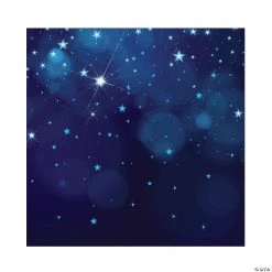 Midnight Blue Starry Night Backdrop