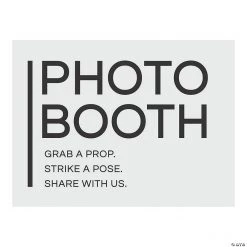 Minimal Photo Booth Sign