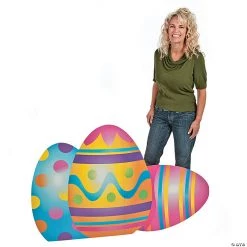 Mixed Print Easter Eggs Cardboard Stand-Up