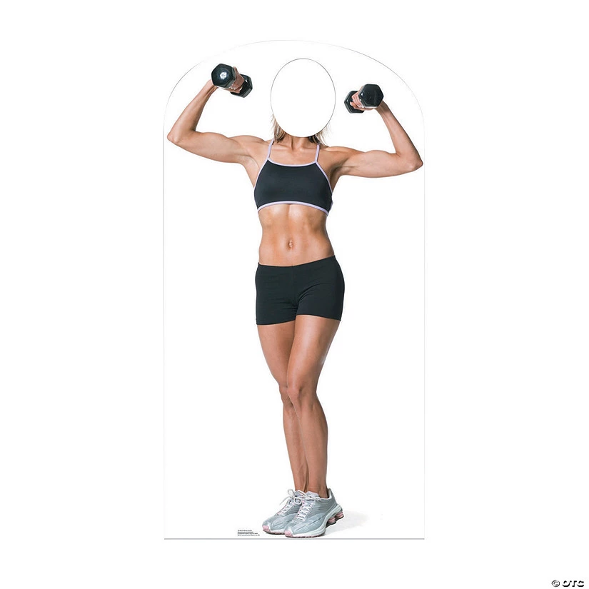 Muscle Woman Cardboard Stand-In Stand-Up 3 Muscle Woman Cardboard Stand-In Stand-Up