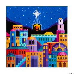Nativity Brightly-Colored Backdrop