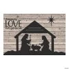 Nativity Silhouette Barnwood Backdrop - 3 Pc.