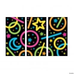 Neon Glow Party Backdrop - 3 Pc. -DIY Photo Booth Sales Shop neon glow party backdrop 3 pc 13813266 a01