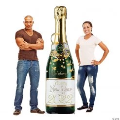 New Year’s Eve Champagne Bottle Cardboard Stand-Up -DIY Photo Booth Sales Shop new year s eve champagne bottle cardboard stand up13911327 a01