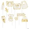 Oh Baby Gold Photo Stick Props - 10 Pc.