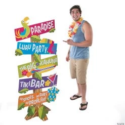 Paradise Luau Directional Yard Sign Cardboard Stand-Up