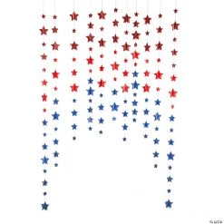Patriotic Hanging Stars Curtain Backdrop