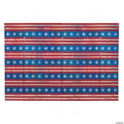Patriotic Holographic Backdrop Banner - 3 Pc.