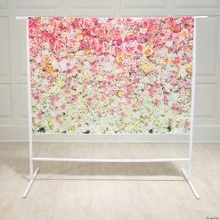 Pink Floral Wedding Backdrop Kit - 2 Pc.