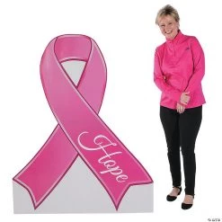 Pink Ribbon Cardboard Stand-Up