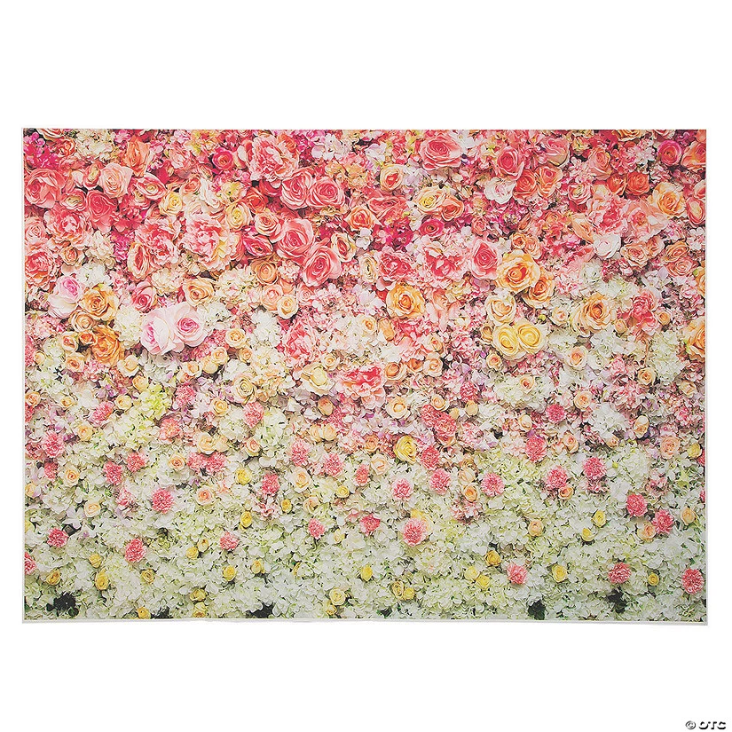 Premium Bright Pink Floral Polyester Backdrop 3 Premium Bright Pink Floral Polyester Backdrop