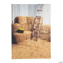 Premium Hay Bales Scene Backdrop