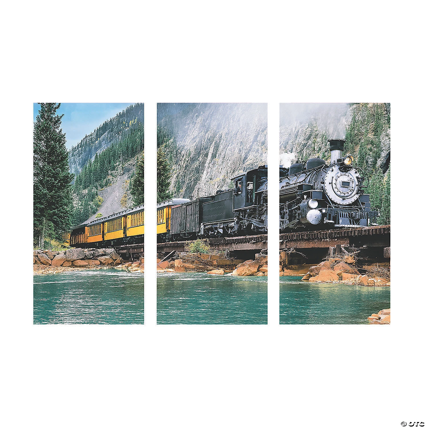 Railroad Train & Cliff Backdrop - 3 Pc. 4 Railroad Train & Cliff Backdrop - 3 Pc. - Image 2