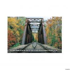 Railroad VBS Train Tracks Backdrop - 3 Pc.