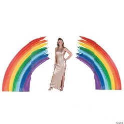 Rainbow Brush Strokes Cardboard Stand-Ups - 2 Pc.