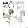 Realistic Wedding Photo Stick Props - 12 Pc. -DIY Photo Booth Sales Shop realistic wedding photo stick props 12 pc 13780017