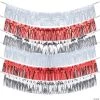 Fringe Garland Backdrop - 6 Pc. 1 Fringe Garland Backdrop - 6 Pc. -DIY Photo Booth Sales Shop red white and silver fringe garland backdrop 6 pc 13943290