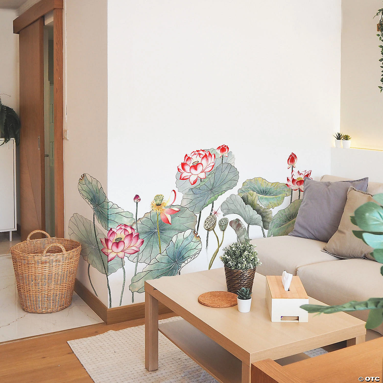 RoomMates Lotus Garden XL Peel And Stick Giant Wall Decal 3 RoomMates Lotus Garden XL Peel And Stick Giant Wall Decal