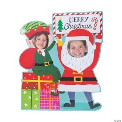 Santa & Elf Photo Stand-Up