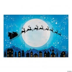 Santa & Reindeer Backdrop - 3 Pc.