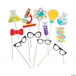 Science Party Photo Stick Props- 12 Pc.