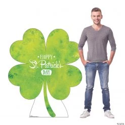 Shamrock Cardboard Stand-Up -DIY Photo Booth Sales Shop shamrock cardboard stand up13960065 a01