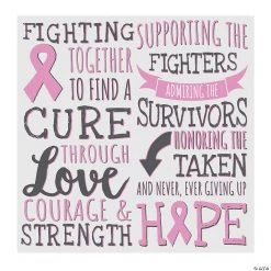 Small Pink Ribbon Selfie Station Backdrop