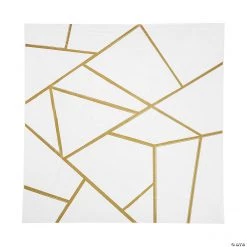 Small White & Gold Geometric Backdrop Banner