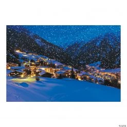 Snow Village Backdrop Banner - 3 Pc.