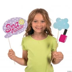 Spa Party Photo Stick Props - 12 Pc. -DIY Photo Booth Sales Shop spa party photo stick props 12 pc 13665983 a01