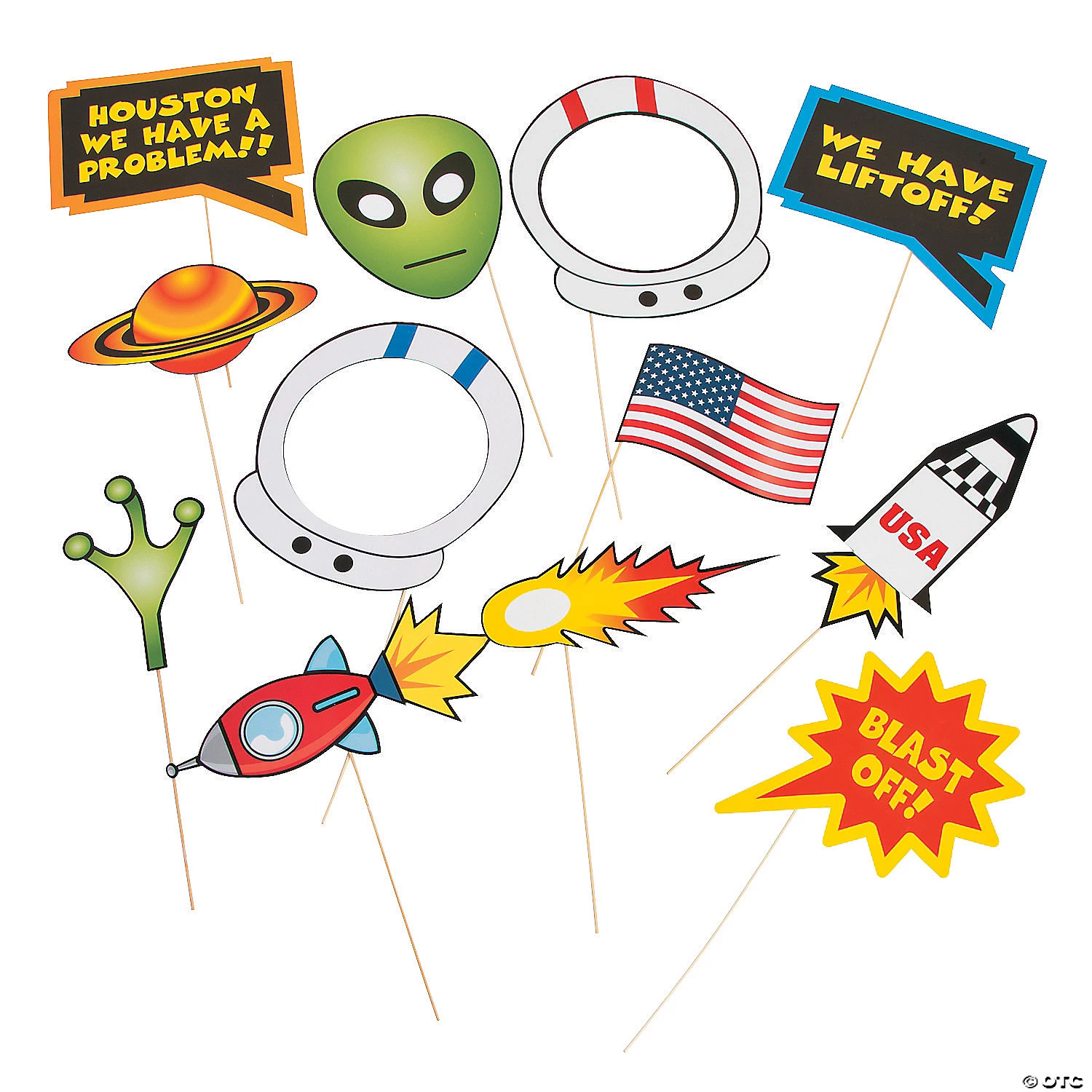 Space Photo Stick Props - 12 Pc. 3 Space Photo Stick Props - 12 Pc.