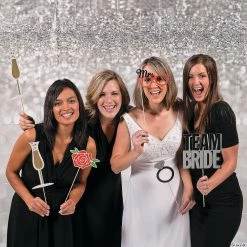 Sparkling Silver Vinyl Backdrop - 3 Pc. -DIY Photo Booth Sales Shop sparkling silver vinyl backdrop 3 pc 13676372 a03
