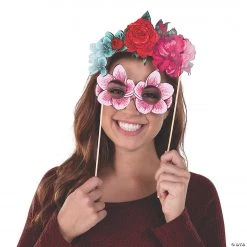 Spooky Floral Photo Stick Props - 12 Pc. -DIY Photo Booth Sales Shop spooky floral photo stick props 12 pc 13776714 a01