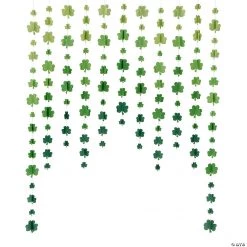 St. Patrick’s Day Hanging Shamrocks Curtain Backdrop