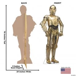 Star Wars™ Episode IX: The Rise of Skywalker C-3PO Life-Size Cardboard Stand-Up -DIY Photo Booth Sales Shop star wars episode ix the rise of skywalker c 3po life size cardboard stand up13952485 a01