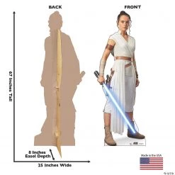 Star Wars™ Episode IX: The Rise of Skywalker Rey Life-Size Cardboard Stand-Up -DIY Photo Booth Sales Shop star wars episode ix the rise of skywalker rey life size cardboard stand up13952481 a01