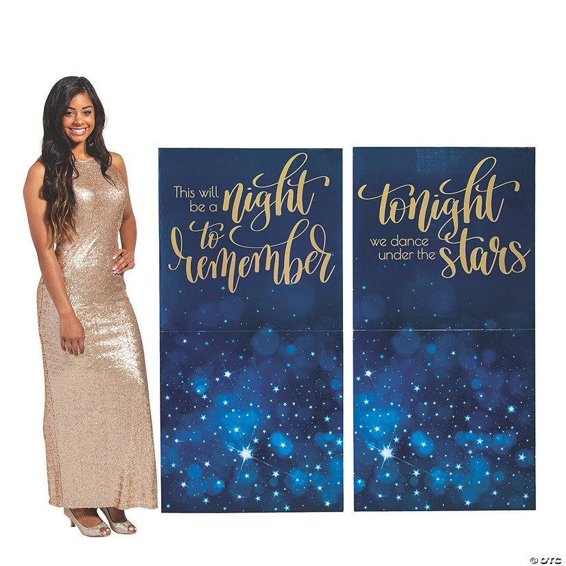 Starry Night Sign Cardboard Stand-Ups - 2 Pc. 3 Starry Night Sign Cardboard Stand-Ups - 2 Pc.