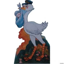 Stork With Baby Boy Cardboard Stand-Up